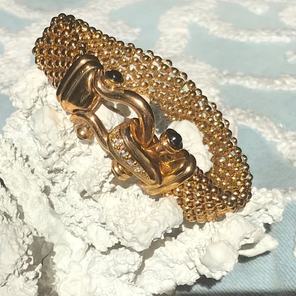 Gorgeous 18k gold plated, with embellished clamp - Picture 11 of 12